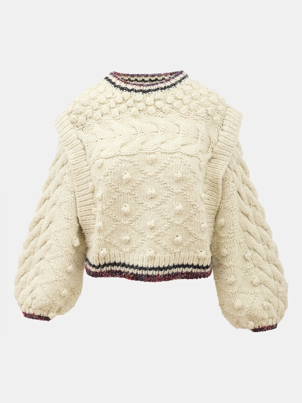 Ulla Johnson Merino Wool Bubble Textured Pullover Sweater